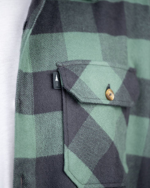 TreePlanter Overshirt Check Sage-Dark Anthracite