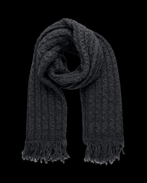 TreeScarf Knitted Black Mel