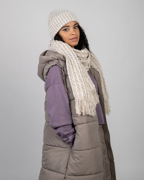 TreeScarf Knitted Beige Mel