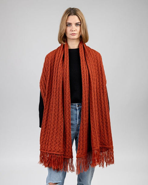 TreeScarf Knitted Rust