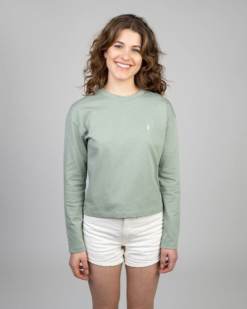 TreeShirt Longsleeve Dropshoulder Women Cool Matcha