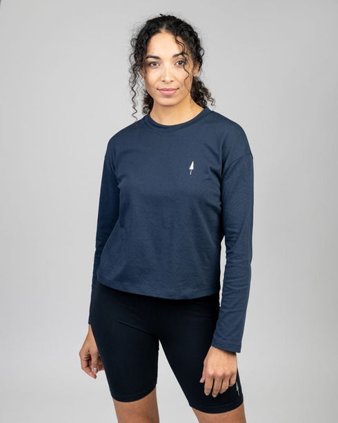 TreeShirt Longsleeve Dropshoulder Women Dark Navy