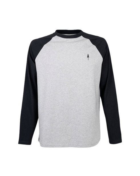 TreeShirt Longsleeve Raglan Grey Mel-Black