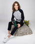 TreeShirt Longsleeve Raglan Grey Mel-Black
