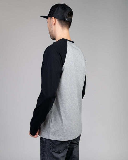 TreeShirt Longsleeve Raglan Grey Mel-Black
