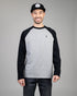 TreeShirt Longsleeve Raglan Grey Mel-Black