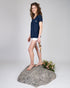 TreeShirt Pocket V-Neck Women Dark Navy
