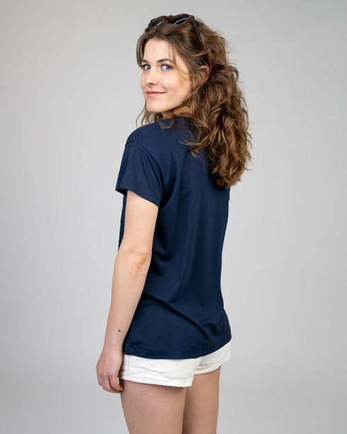 TreeShirt Pocket V-Neck Women Dark Navy