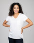 TreeShirt Pocket V-Neck Women White
