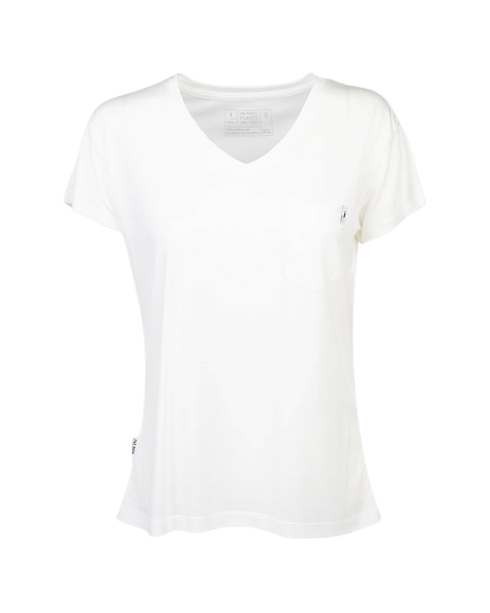TreeShirt Pocket V-Neck Women White