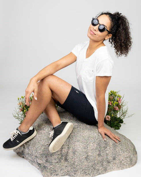 TreeShirt Pocket V-Neck Women White