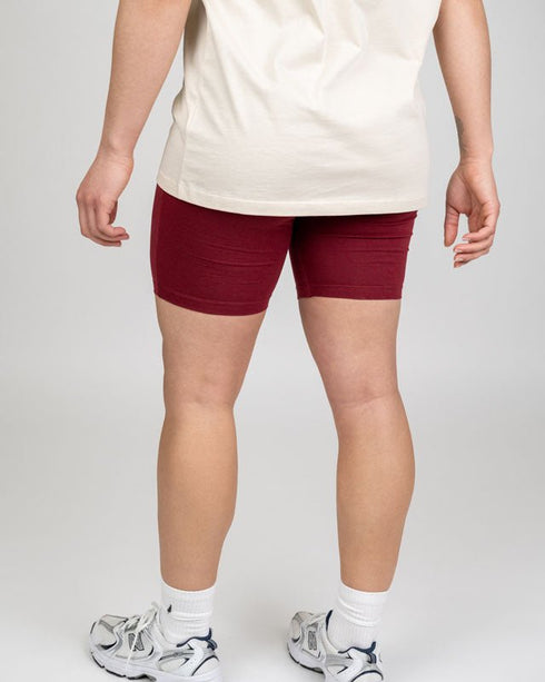 TreeShorts Biker Women Deep Maroon