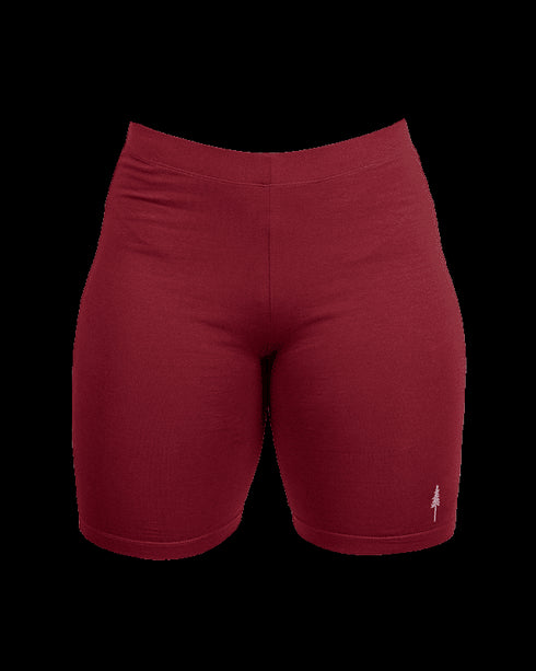 TreeShorts Biker Women Deep Maroon