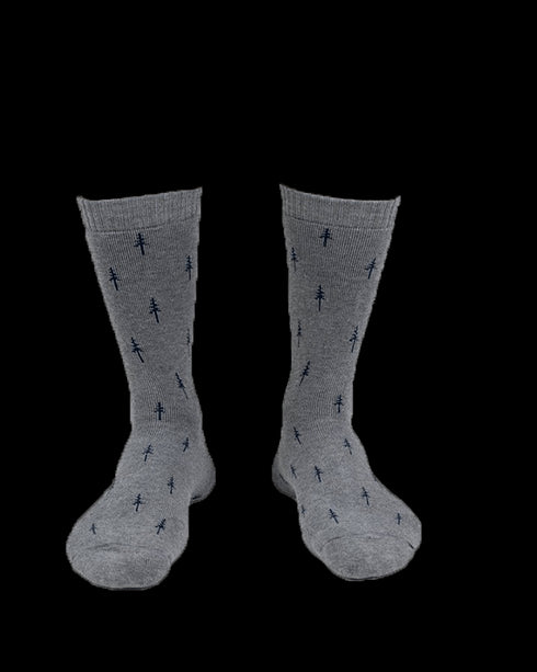TreeSocks Cosy Allover Grey-Navy