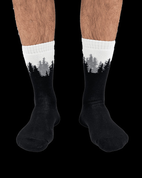 TreeSocks Cosy Double Forest Black