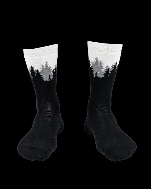 TreeSocks Cosy Double Forest Black
