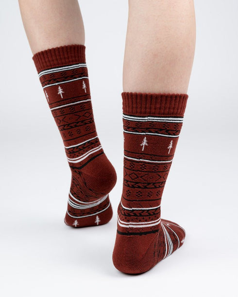 TreeSocks Cosy Norwegian Bordeaux