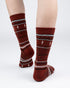 TreeSocks Cosy Norwegian Bordeaux
