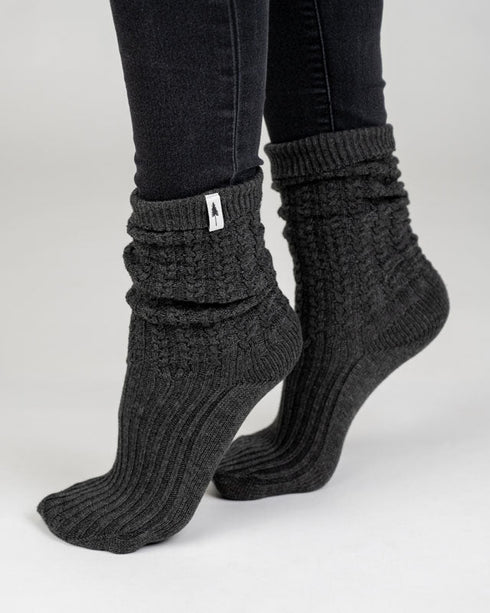 TreeSocks Knitted Cosy Black Mel