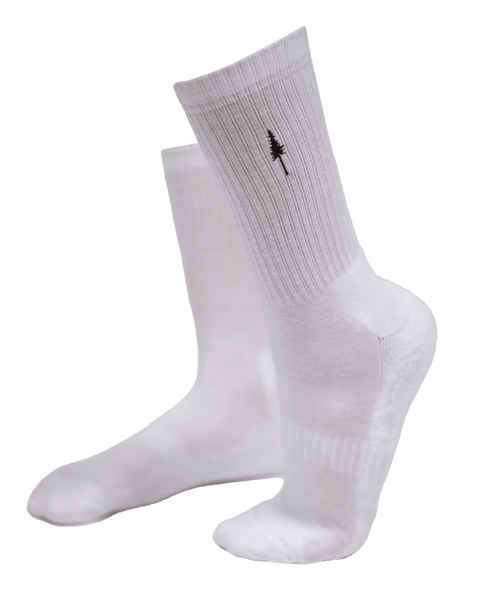 TreeSocks Ribbed White