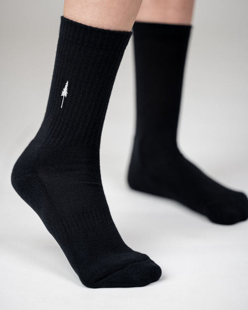 TreeSocks Ribbed Black