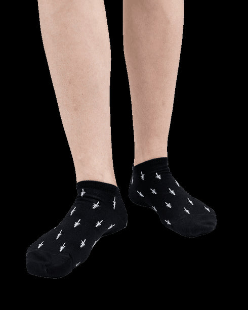 TreeSocks Short Allover Black
