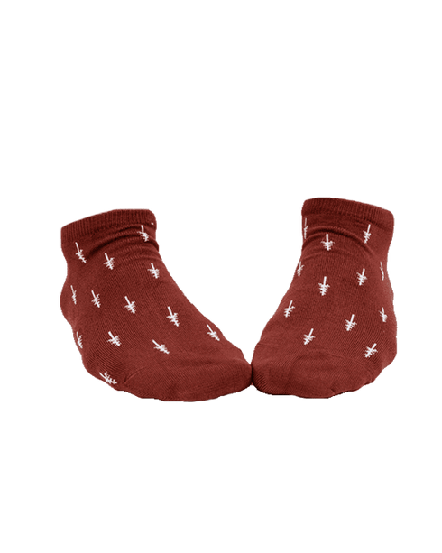 TreeSocks Short Allover Bordeaux