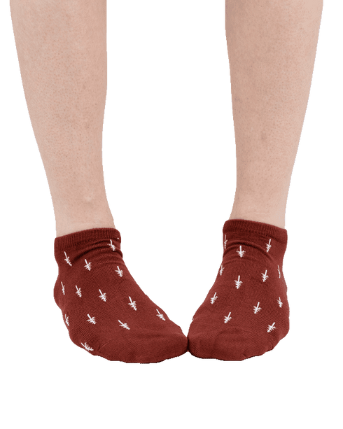 TreeSocks Short Allover Bordeaux