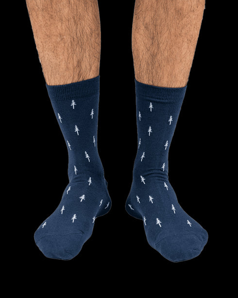 TreeSocks Standard Allover Navy