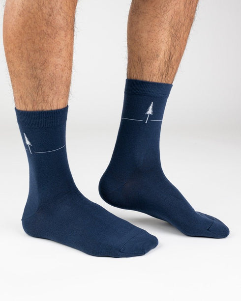 TreeSocks Standard Single Navy