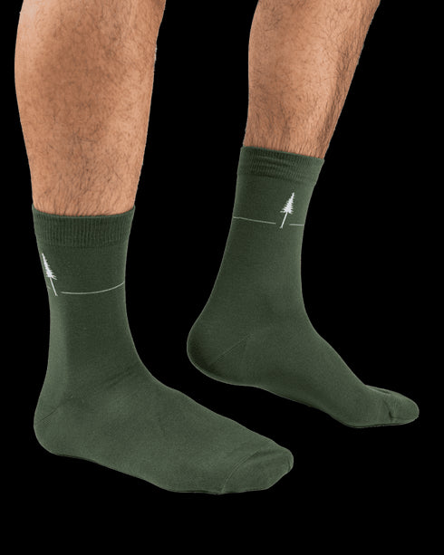 TreeSocks Standard Single Green
