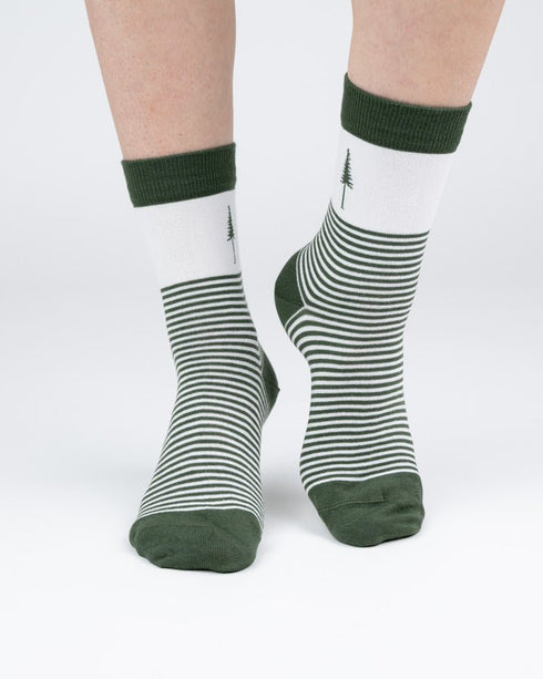 TreeSocks Standard Stripes Green