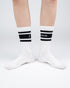 TreeSocks Stripes College White