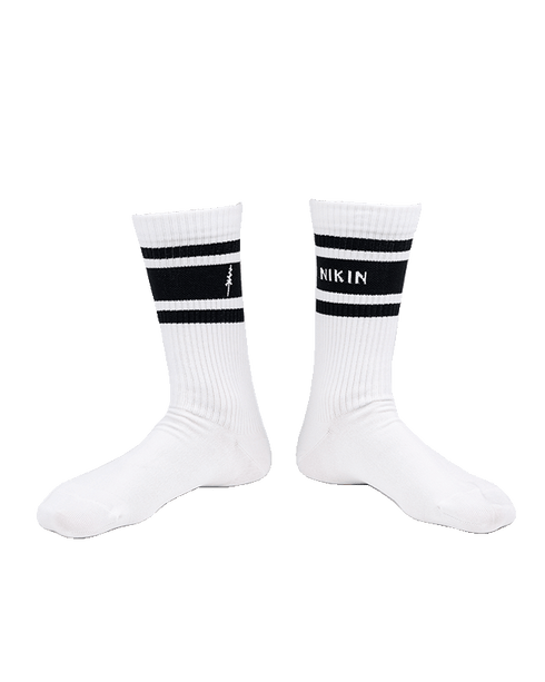 TreeSocks Stripes College White