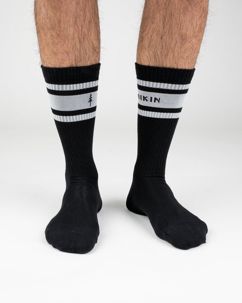 TreeSocks Stripes College Black