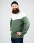 TreeSweater Bicolor Olive Mel-White