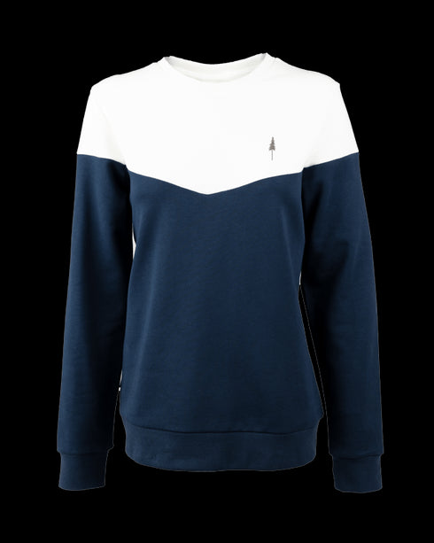 TreeSweater Bicolor Women Navy