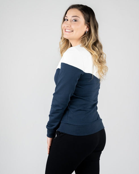 TreeSweater Bicolor Women Navy