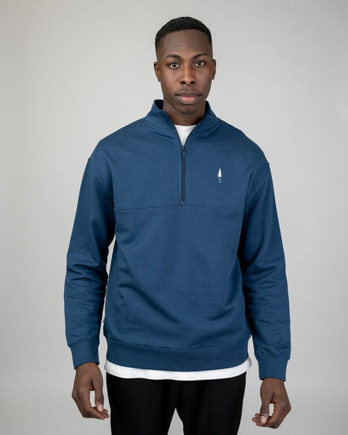 TreeSweater Quarter Zip Midnight Blue